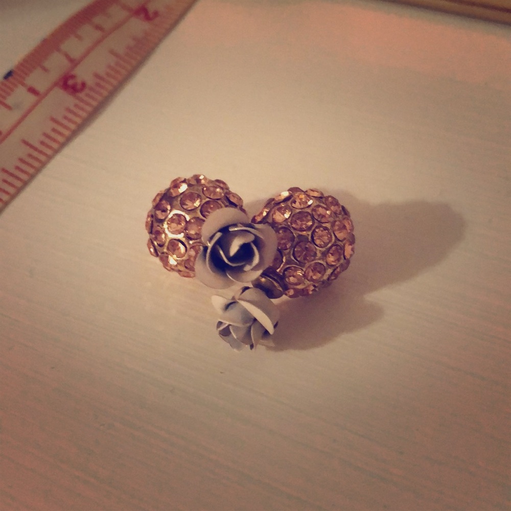 Double sided stud earrings